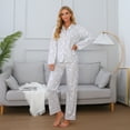 thumbnail image 6 of Richie House Women's Knit Flannel Printed Pajama Set with Pants S-XXXL RHW2843-C-S, 6 of 7
