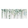 thumbnail image 3 of CoreLiving Kitchen Valances for Windows Modern Topper Curtain Eucalyptus Leaves Short Half Window Curtains Spring Decor Green Vines 1 Pack 54x18 Inch, 3 of 6