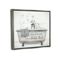 thumbnail image 3 of Stupell When All Fails Bubble Bath Phrase Typography Painting Gray Floater Framed Art Print Wall Art, 3 of 6