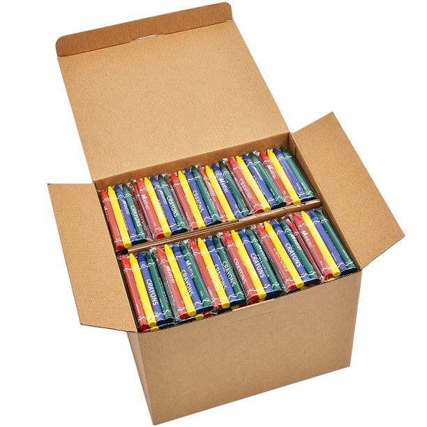 Crayones Madisi, paquete a granel de 1000 unidades, 4 colores, 250 paquetes