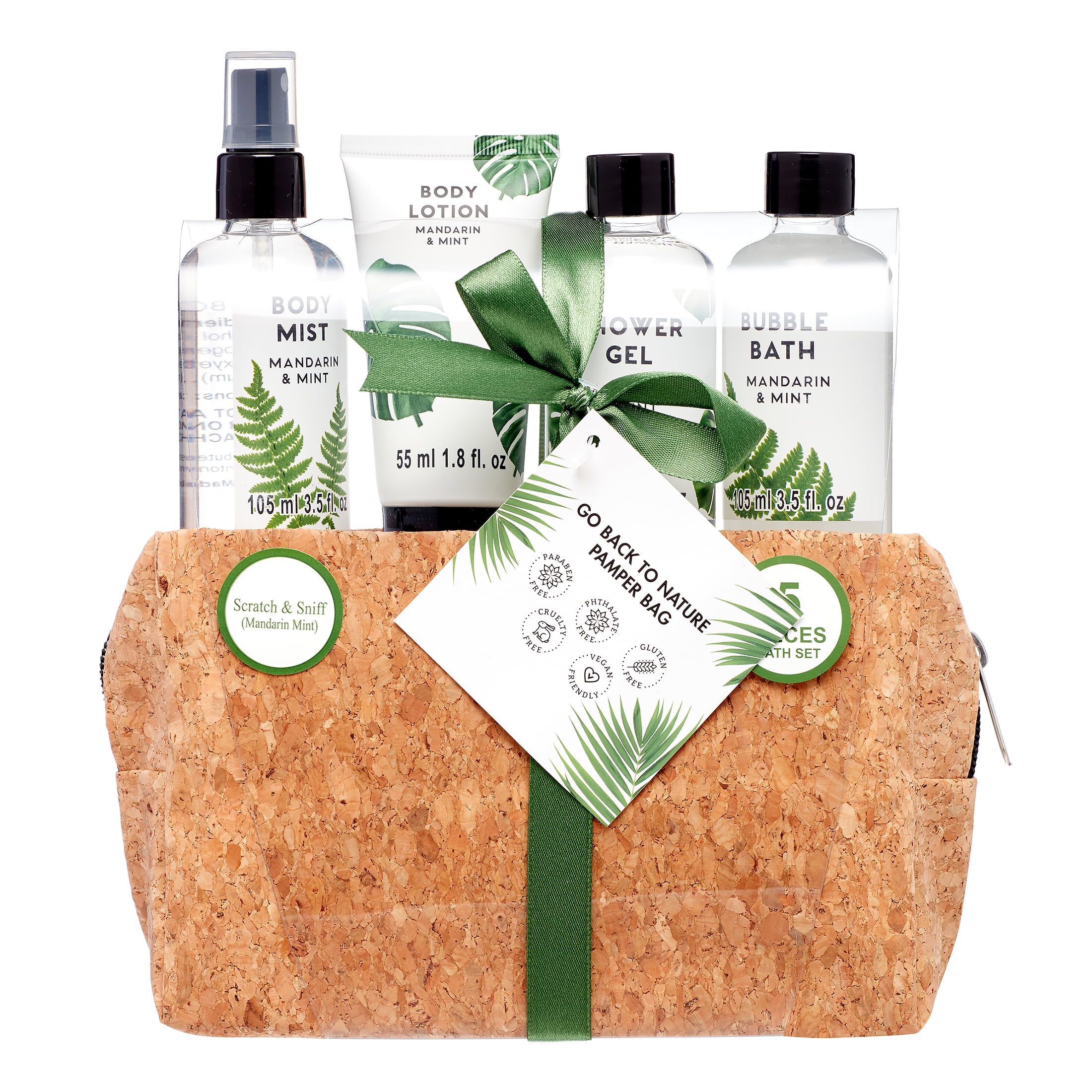 Mandarin Mint Go Back To Nature Pamper Bag 5 Piece Gift Set Walmart Com Walmart Com
