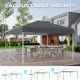 thumbnail image 5 of 10x10 pop - up awning: features 1 side wall, 3 adjustable heights, roller bag, 4 sandbags (gray), 5 of 6