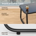 thumbnail image 6 of Lofka 4-Piece Outdoor Patio Furniture Set, Rocking Chairs & Loveseat Conversation Set with Tempered Glass Coffee Table, All Weather Textilene for Patio Porch, Gray, 6 of 11