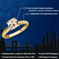 thumbnail image 2 of Gem Stone King 10K Yellow Gold Peach Morganite Solitaire Engagement Ring for Women | 0.82 Cttw | Cushion 6MM | Gemstone October Birthstone | Size 7, 2 of 6
