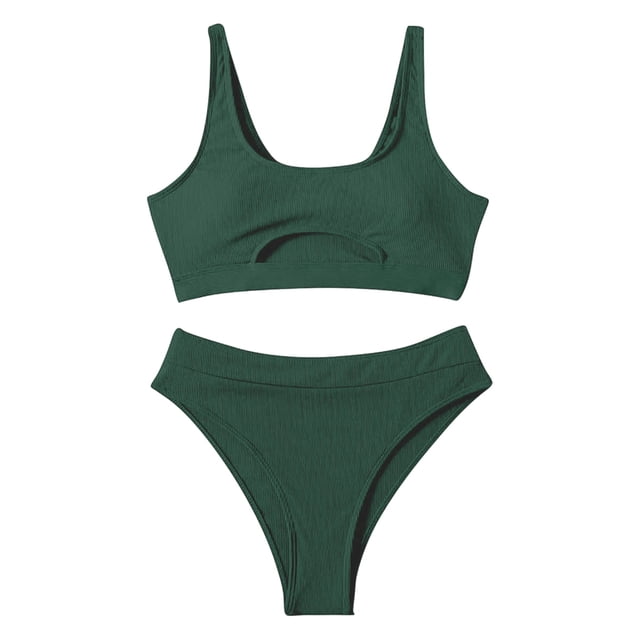 Conjunto de bikini a medida para mujer Conjunto de traje de baño con cintura push up, traje de baño de dos piezas con control del abdomen para mujer