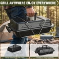 thumbnail image 7 of Sixday Portable Propane Gas Grill with 2-in-1 Valve, Foldable Legs, Adjustable Regulator - Heavy Duty, Compatible with 20-lb & 1-lb Propane Tanks for Outdoor Use, 7 of 7