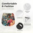 thumbnail image 4 of Balery Butterflies In Blooming Garden Pantalones cortos deportivos para mujer con forro y dos bolsillos, elásticos, para entrenamiento, gimnasio, yoga-Medium, 4 of 7