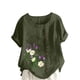 thumbnail image 1 of Camiseta suelta informal de verano con cuello redondo y manga corta con estampado de flores para mujer OAVQHLG3B Store  lin121212, 1 of 4