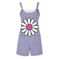 thumbnail image 4 of Drses Womens Summer Casual Loose Tank Romper Sleeveless Crewneck Jumpsuit Shorts Romper with Pockets, 4 of 5