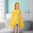 thumbnail image 6 of Yellow Lemon Fruit Shapes Orange Pattern Hooded Bath Towel，50"x30" for Ages 3 To 12 Kids, Quick Dry Lightweight Soft Microfiber Hood Beach Towel Cover Up for Kids, 6 of 7