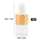 thumbnail image 2 of Botella de líquido vacía con pipetas de vidrio Reutilizable 1-2ml Dispensador de viaje Envase cosmético de vacaciones Gel de baño Loción Almacenamiento y organización del hogar Transparente 1ml Bearachild  HA064731-05, 2 of 6