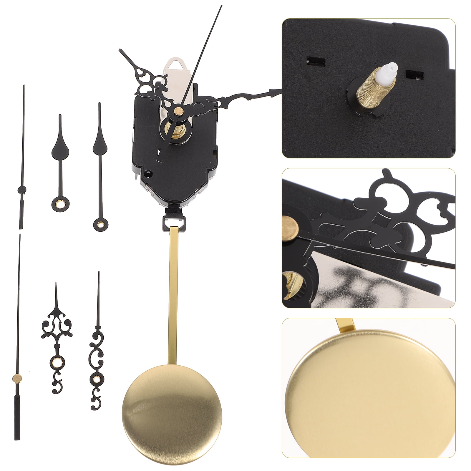 LITINKIMI DIY Clock Mechanism Kit Black Plastic for Easy Installation 5Sets