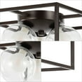 thumbnail image 3 of JONATHAN Y Kyle 14" 3-Light Modern Farmhouse Metal/Iron Open-Caged LED Flush Mount, Oil Rubbed Bronze, JYL7911A, 3 of 9