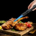 thumbnail image 1 of Soplete de butano recargable, llama ajustable, resistente al viento, con LED, encendedor portátil con ventana visual, para barbacoa, horneado, soldadura y soldadura, 1 of 5