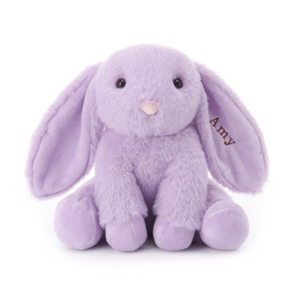 Apricot Lamb Purple Bunny Stuffed Animals for Kids, Soft Cute Plush Toys, 7.9 Inches