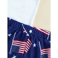 thumbnail image 6 of Bagilaanoe 4th of July Toddler Baby Boys Outfits American Flag Sleeveless Vest Tops Stripe Shorts Independence Day Clothes Set, 6 of 7