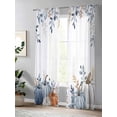 thumbnail image 4 of Thanksgiving Pumpkin Sheer Curtains 84 inches Long, Fall Eucalyptus Leaves Autumn Harvest Light Filtering Sheer Window Curtains Rod Pocket Voile Drapes for Bedroom Living Room, 52"W x 84"L 2 Panels, 4 of 7