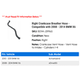 thumbnail image 2 of Right Crankcase Breather Hose - Compatible with 2008 - 2014 BMW X6 2009 2010 2011 2012 2013, 2 of 2