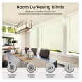 thumbnail image 5 of 1" Vinyl Slats Room Darkening Cordless Window Blinds, 64L x 34W Inches Manual Operation Mode Blackout Privacy Blind, Solid Pattern Ceiling-Outside Mount Pull-Up Mini Blinds, Beige, 5 of 9