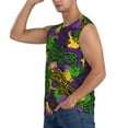 thumbnail image 3 of Easygdp Mardi Gras7 Men's Breathable Tank Tops Sleeveless Sporty T Shirts for Basketball, Mountaineering, Bodybuilding -Large, 3 of 8