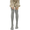 thumbnail image 3 of Female Stocking, Solid Color Jacquard Thigh High Sock Long Tube Socks, 3 of 5