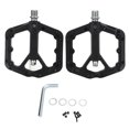 thumbnail image 1 of 2 uds pedales de bicicleta compuesto de nailon antideslizante ensanchamiento negro rodamientos sellados impermeables reemplazo de pedales de bicicleta, 1 of 10