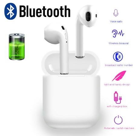 Best Wireless Sport Earphones w/ Mic Bluetooth 5.0 Auto Pairing Charging Box Long Life Battery - For iPhone & (Best Spirit Box For Android)