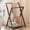 50 Walnut Color + Gray Cloth, variant on Floor Standing Clothes Rack for Bedroom, Modern One-Piece Coat Hanger with Storage Shelf, Space Saving Drying Rack for Nightwear and Daily Wear, Sturdy Freestanding Garment Organizer for Home