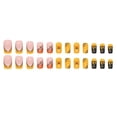 thumbnail image 3 of French Tip Press-On Nails, Almond,Multicolour, Medium Length, 24 Count,B, 3 of 9