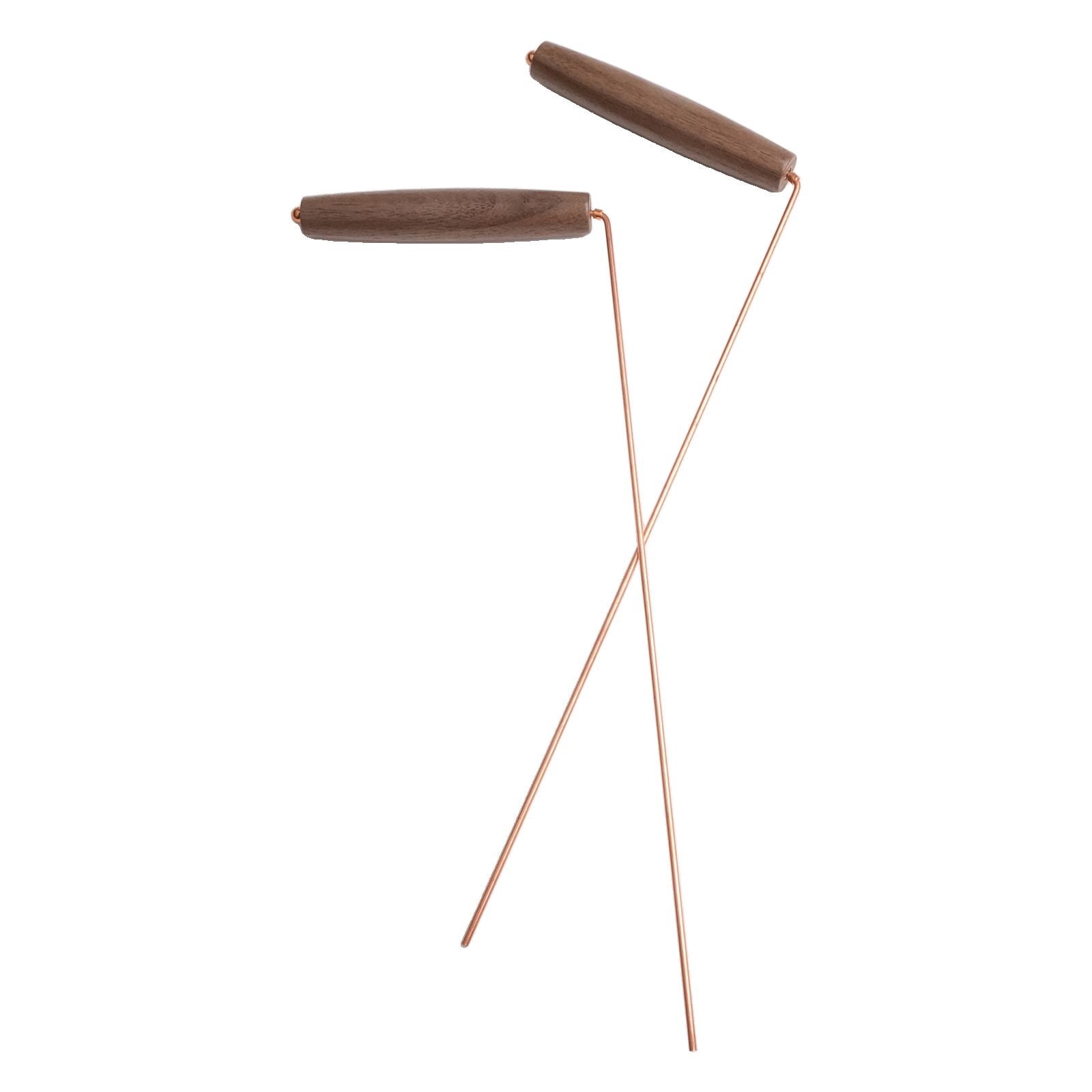 2Pcs 99% Copper Dowsing Rod Metal Detector For Water Witching Portable Dragons Seekings Divination Tools With Wooden Handles
