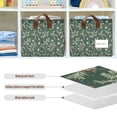 thumbnail image 4 of Yayeee Foldable Storage Basket for Shelves with Handles Set of 2 Waterproof Cloth Bins, Christmas Candy Cane, 4 of 7