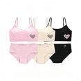 thumbnail image 2 of LYMAYTER Girls Toddler Soft Stretch Underwear Set Crop Cami First Time Beginner Training Bra Daily Wear, 2 of 8