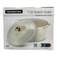 Tramontina Enamel Coated Cast Iron Round Dutch Oven, 7Qt, Latte/Gold ...