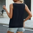thumbnail image 4 of Black Women's Tanks, Womens Tank Tops Loose Fit V Neck Ruched Sleeveless Tops Casual Basic Shirts S Xxl,Women's Tanks & Camis L, 4 of 9