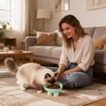 thumbnail image 5 of Cat Bowl Anti-Vomiting Tilted Elevated Cat Food Bowl Whisker Friendly Slanted Feeding Bowls with Shallow & Tall Design Green, 5 of 7