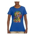 thumbnail image 3 of Dean Russo Sweet Poodle Dog Lover Womens Graphic T-Shirt, Royal, Small, 3 of 6