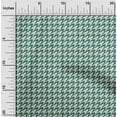 thumbnail image 2 of oneOone Polyester Spandex Teal Green Fabric Houndstooth Diy Clothing Quilting Fabric Print Fabric By Yard 56 Inch Wide, 2 of 4