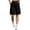 6# Black, variant on Bermuda Cargo Denim Shorts for Women Knee Length 6 Pockets Elastic Waist Long Jorts for Summer Casual Pink 2XL