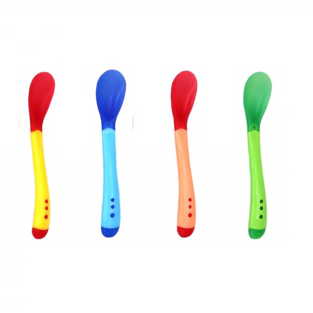 Utensils Set Soft Silicone Spoons for Baby, Feeding Tarning Baby Spoons First Stage Heat Sensitive, 8 Pack Infant Spoons BPA Free, Gum-Friendly Baby Feeding Supplies, Great Baby Shower Gift