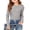 Grey, variant on RTKFRFLM Girls Long Sleeve Ribbed T Shirt, Stretchy Crew Neck Slim Fit Basic Top for Casual Everyday Wear