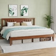 thumbnail image 5 of CONCETTA King Size Solid Wood Platform Bed with Headboard & 8”underbed storage, No Box Spring Needed, Wood Slat Support, Dark Brown Finish for Modern Bedroom, 5 of 7