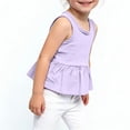 thumbnail image 5 of NAISIBABY Girls Tank Tops with Ruffle, Cotton Ultra-Soft Crewneck Kids Summer Sleeveless Tops Purple 6T, 5 of 5