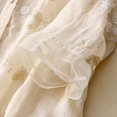 thumbnail image 6 of Womens Shirts Retro Embroidered Patchwork Elegant Spring Summer T Shirts for Women White L, 6 of 8