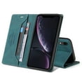 thumbnail image 4 of Wallet Cover for iPhone XR, Credit Card Slot Stand Slim Premium PU Leather & Soft TPU Back Shockproof Flip Folio Book Magnetic Cover For iPhone XR, Blue, 4 of 14