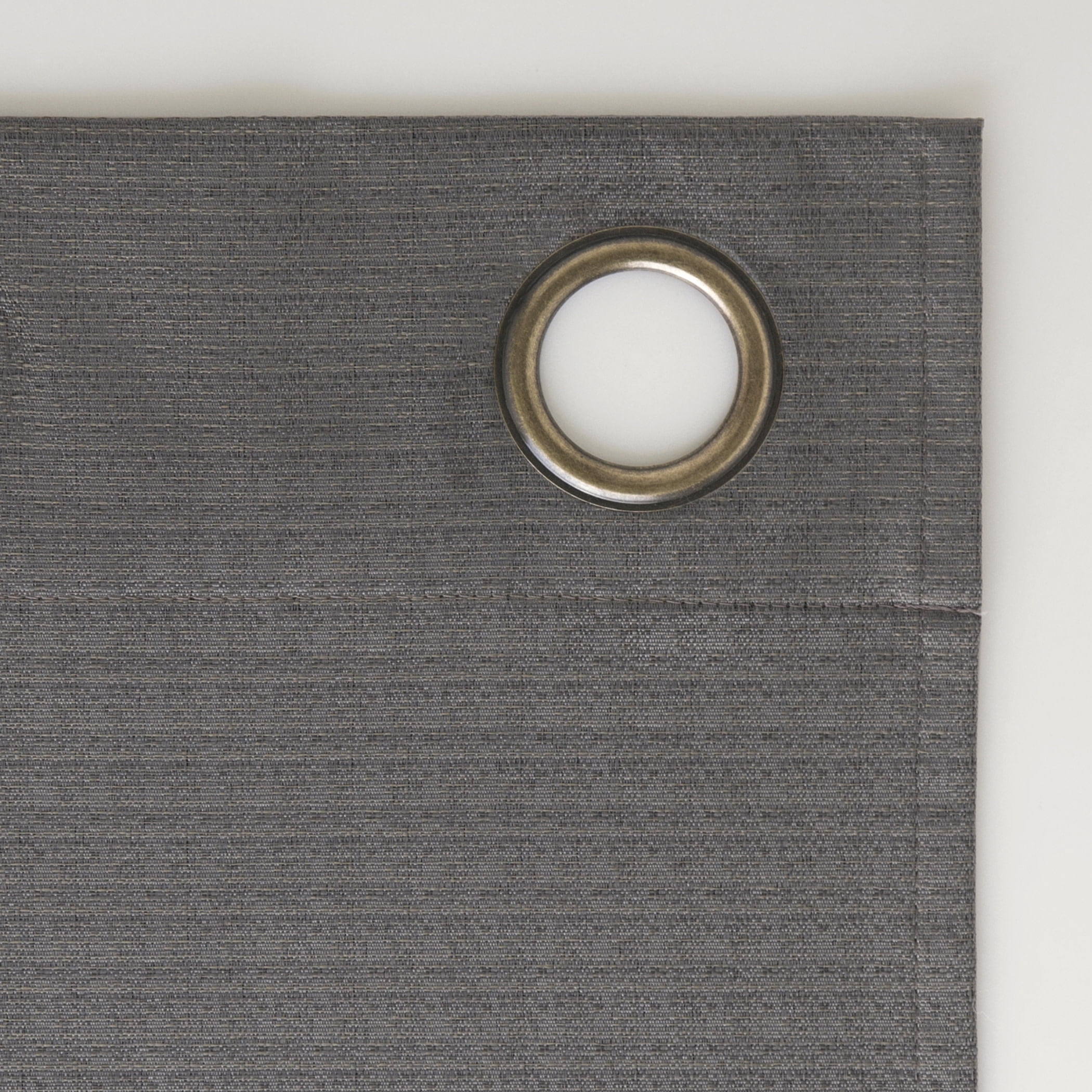 Sun Zero Bryant 2-Piece Textured Thermal Insulated 100% Blackout  Grommet Top Curtain Panel, Gray, 37”W x 95"L