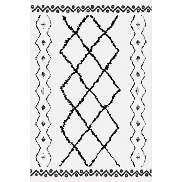 Tapete Decorativo Urd B&W 120 x 180 cm - Saffron Looms