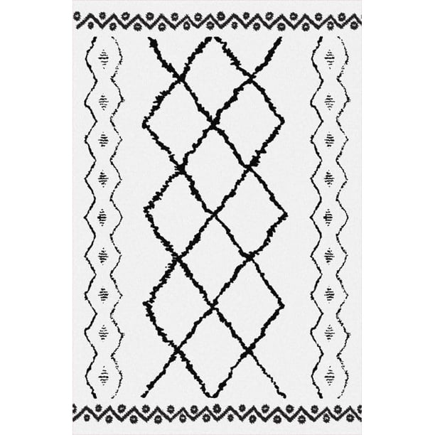 Tapete Decorativo Urd B&W 120 x 180 cm - Saffron Looms