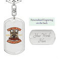 thumbnail image 2 of Ride Till Death Stainless Steel or 18k Gold Premium Swivel Dog Tag Keychain, 2 of 10