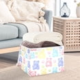 thumbnail image 3 of Yayeee Collapsible Cube Storage Bin with Lid Fabric Closet Decorative Basket with Handles, Colorful Gummy Bears Pattern, 3 of 7