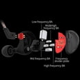 thumbnail image 3 of Controlador de armadura balanceada IEM Headphone KZ AS10 5 con cable negro, 3 of 7